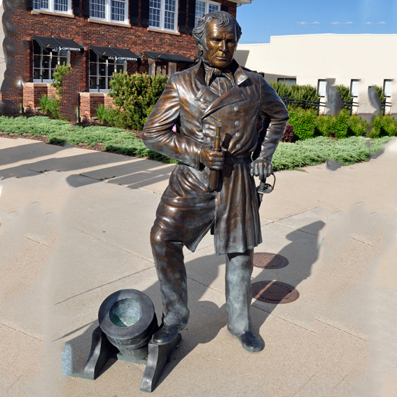 American president bronze statue Franklin Pierce